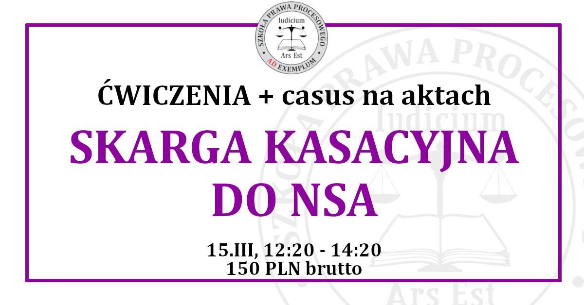 Skarga kasacyjna do NSA